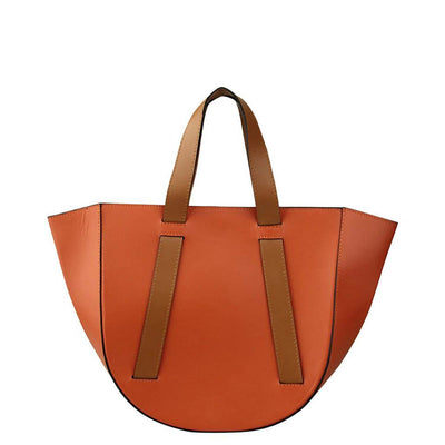 hermes orange leather tote bag with brown straps #color_camel-orange