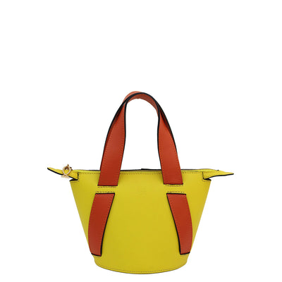 yellow leather bucket bag #color_yellow