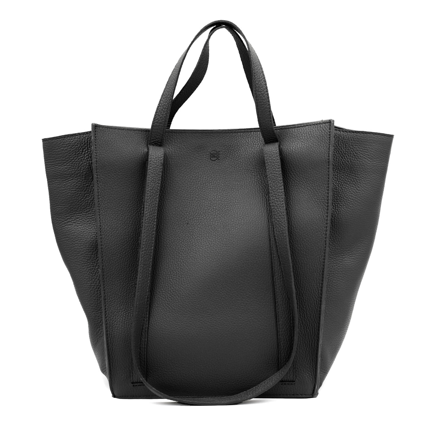 black cabas phantom leather tote bag #color_black