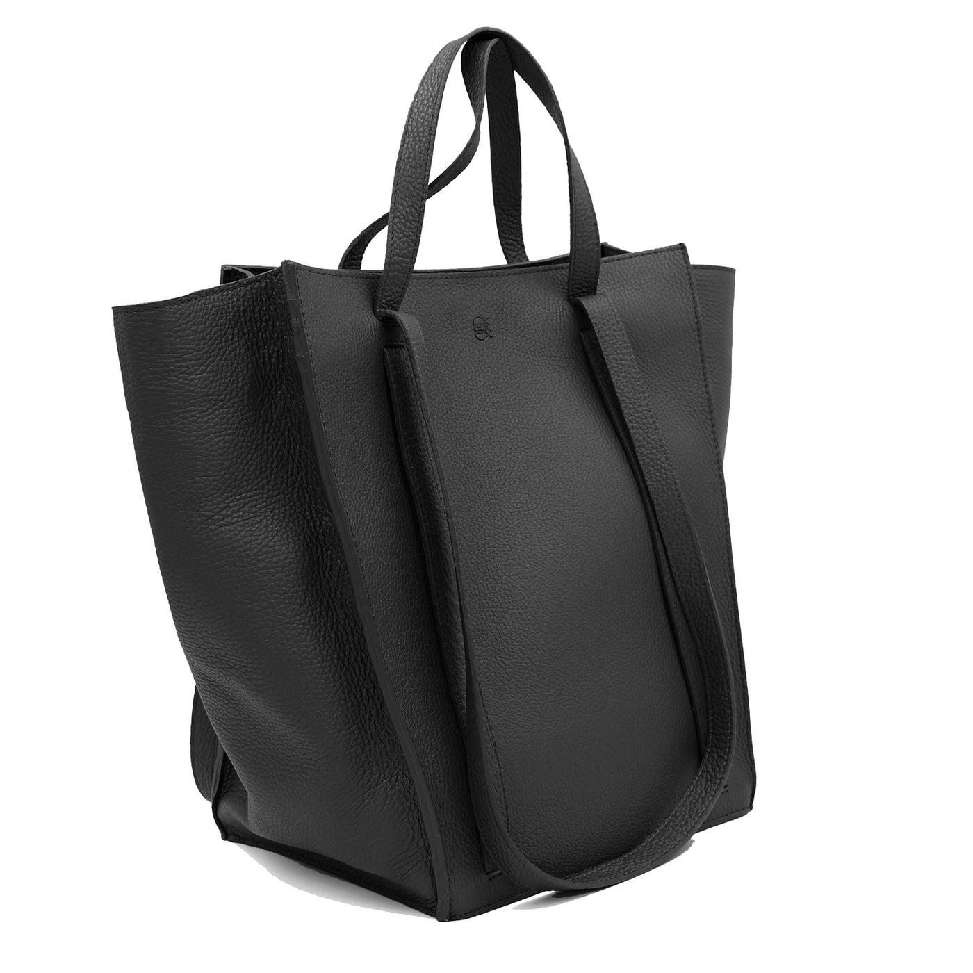 black cabas phantom leather tote bag #color_black