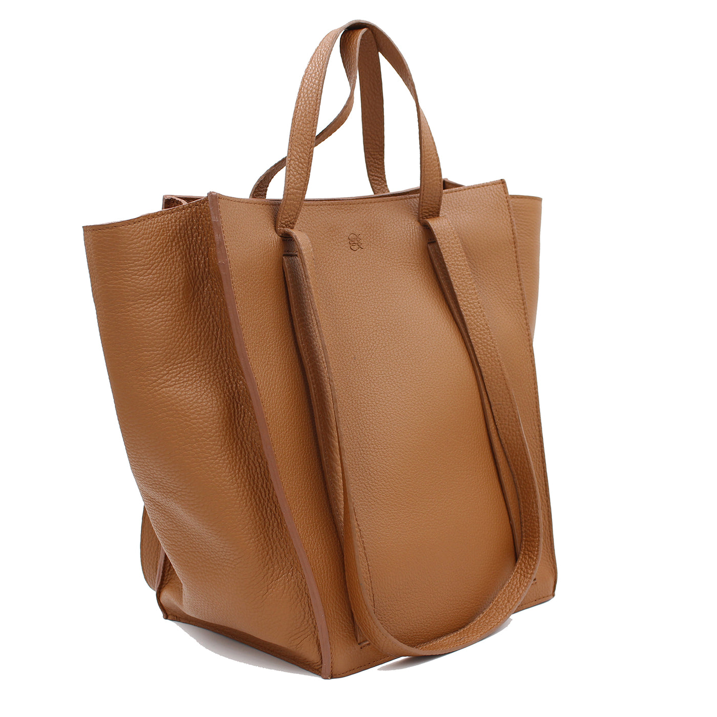brown cabas phantom leather tote bag #color_camel