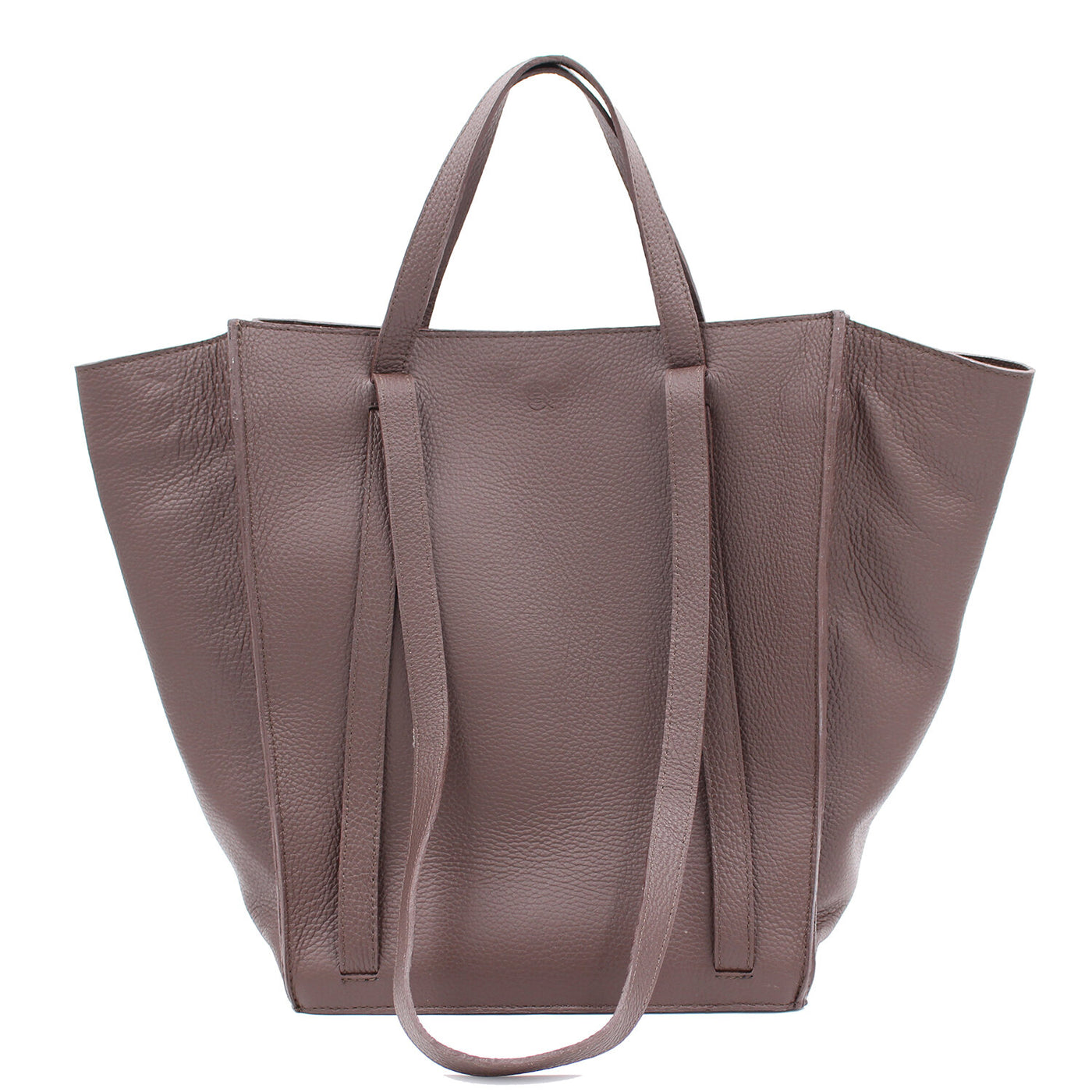 brown cabas leather tote bag #color_chocolate