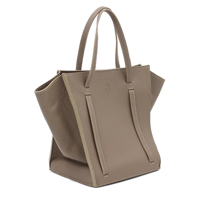 taupe leather tote bag wandler #color_taupe