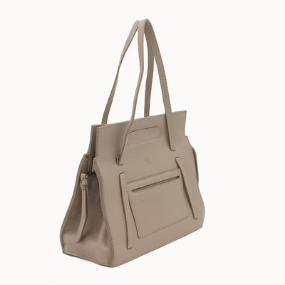 taupe leather micro phantom luggage bag #color_taupe