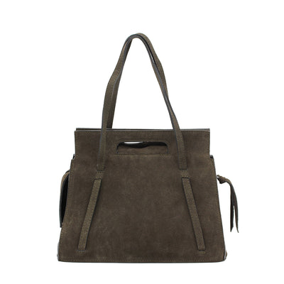 brown leather micro phantom luggage bag #color_chocolate