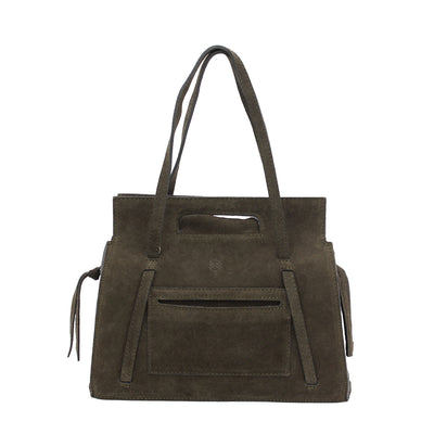 brown leather micro phantom luggage bag #color_chocolate