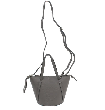 grey leather bucket bag #color_grey
