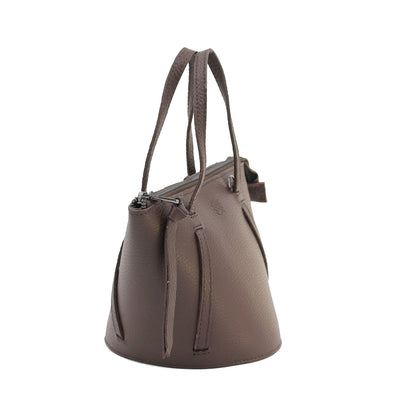 brown leather bucket bag #color_chocolate