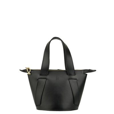 black leather bucket bag #color_black