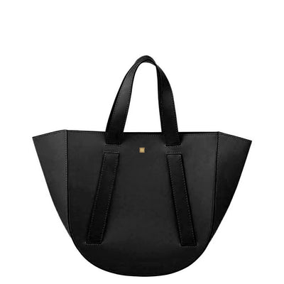 large leather tote bag #color_black