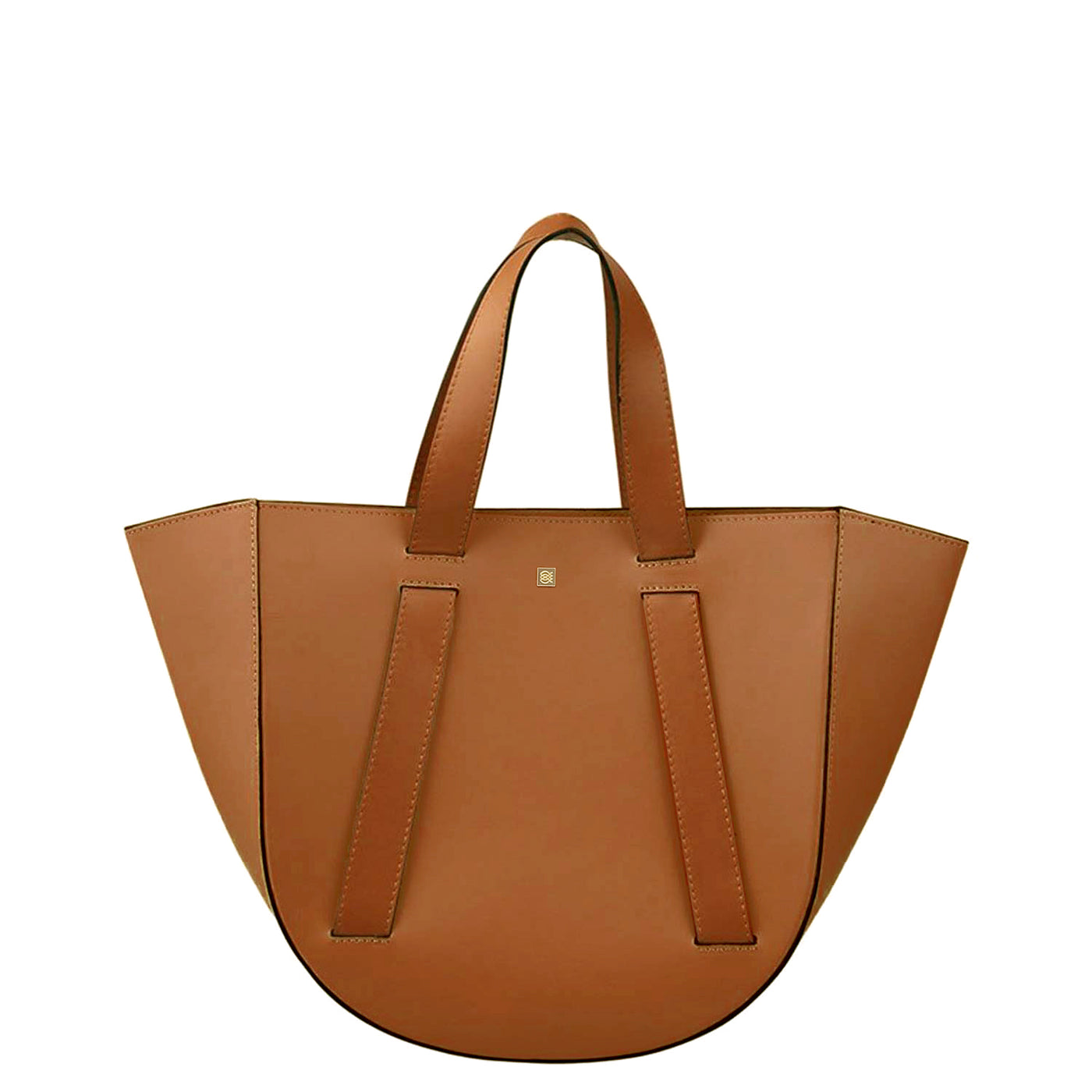 large brown leather tote bag #color_camel
