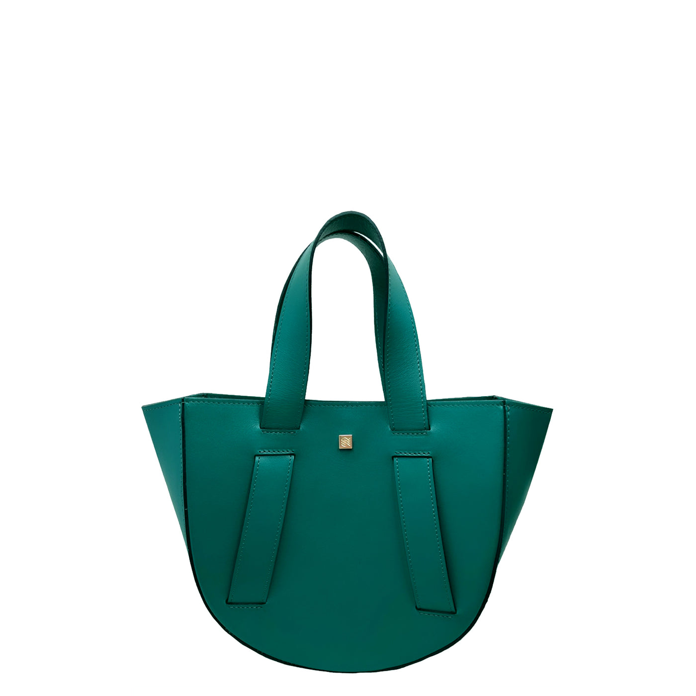 green leather tote #color_emerald