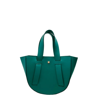 green leather tote #color_emerald