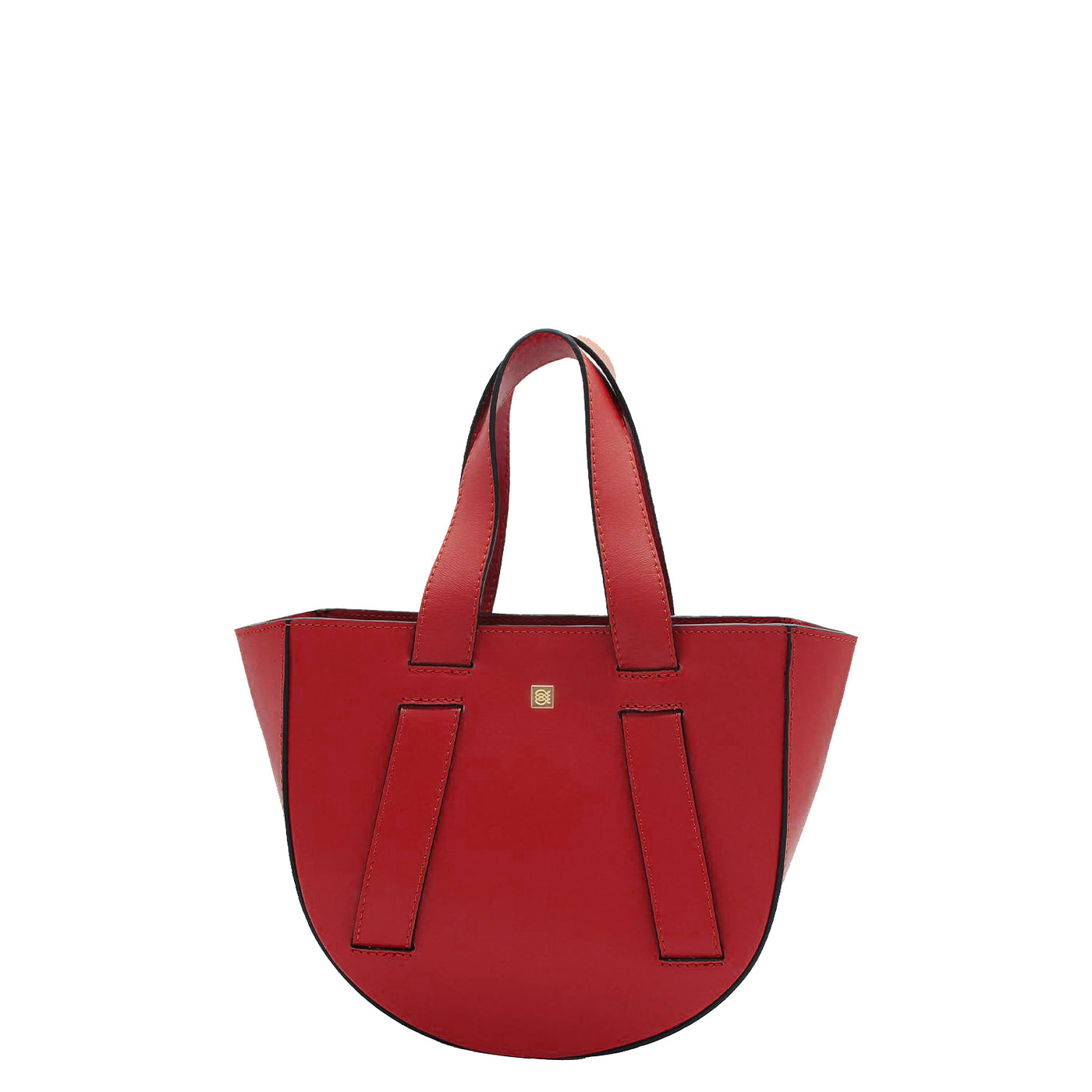 leather tote bag #color_red