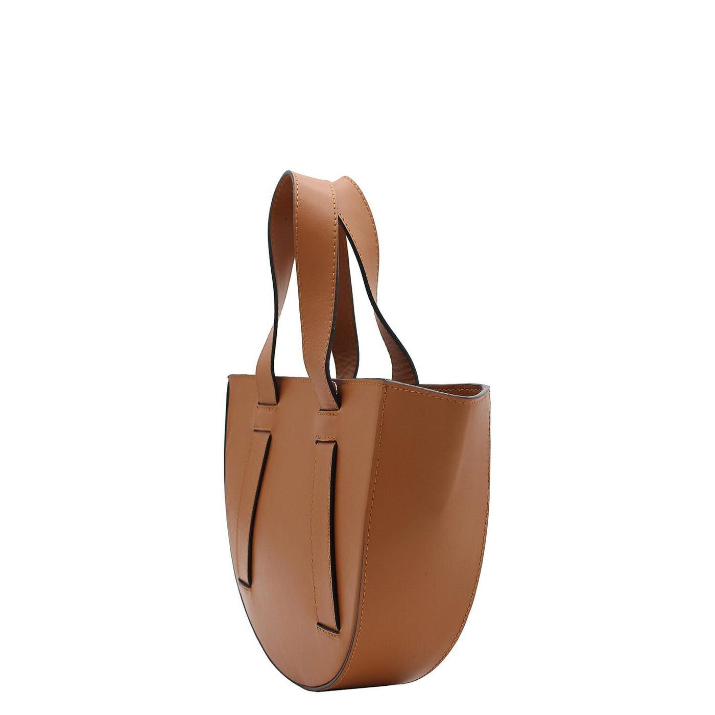 brown leather tote bag #color_camel