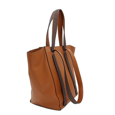 loewe oversized leather tote bag #color_herringbone-camel