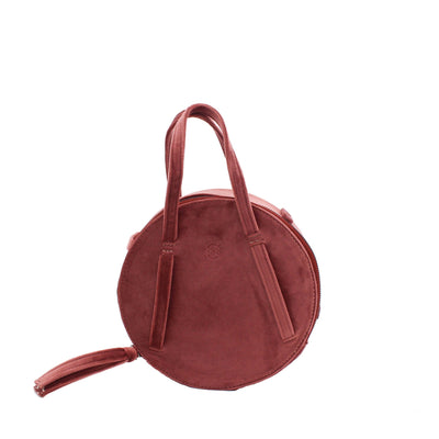 dark red velvet circle bag #color_dusty-rose