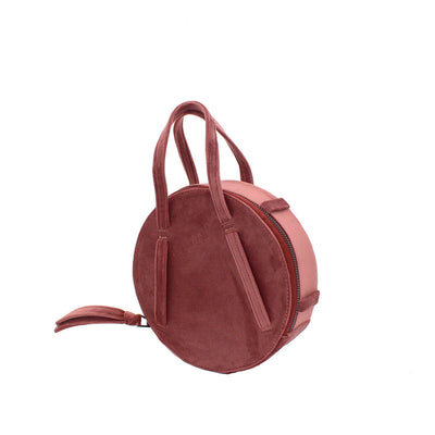 dark red velvet circle bag #color_dusty-rose