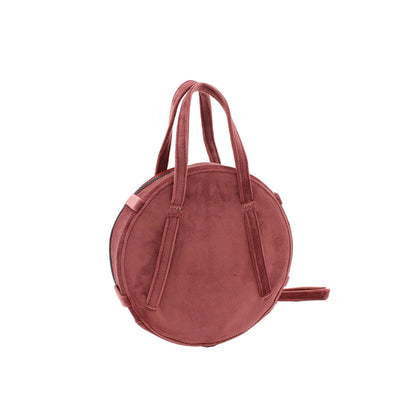 dark red velvet circle bag #color_dusty-rose