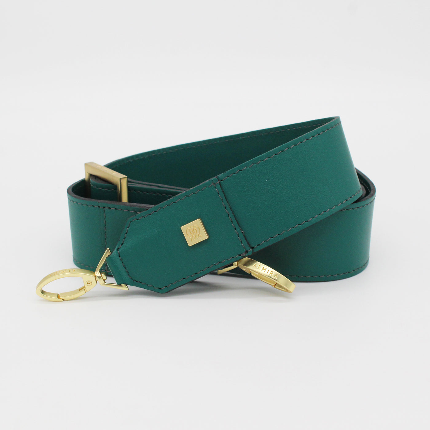green leather strap #color_emerald