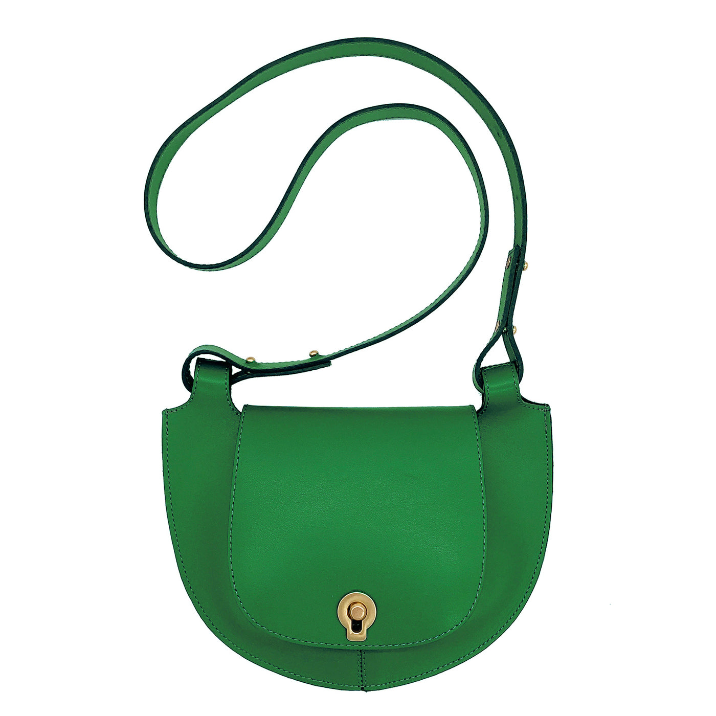 leather clutch bag #color_green-ray