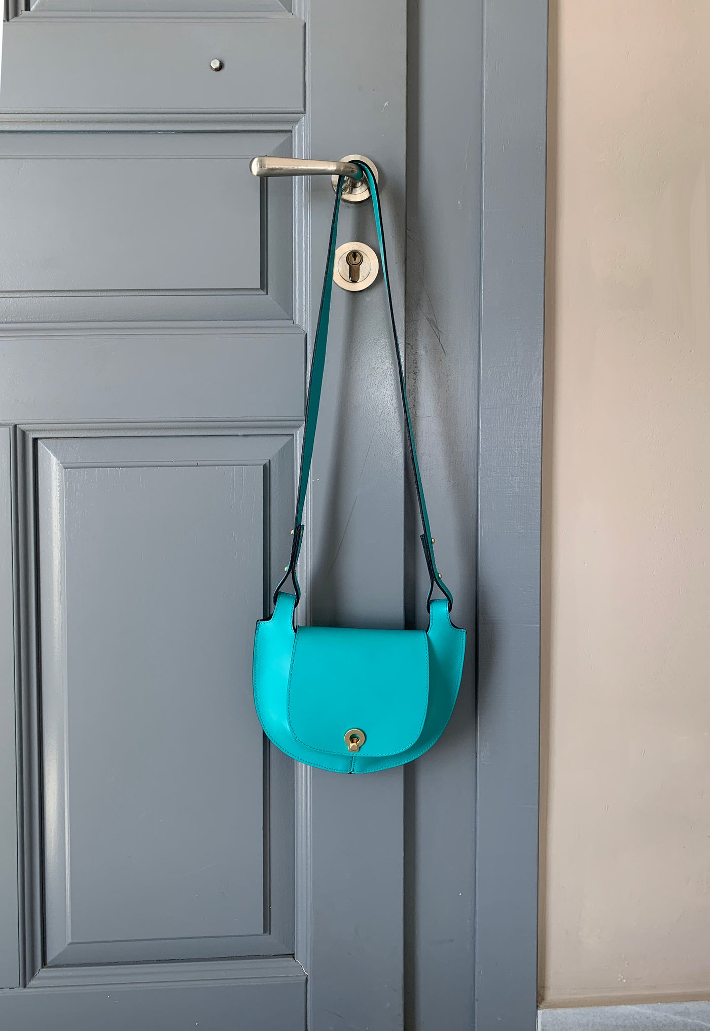 Turquoise Satchel Clutch