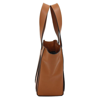 brown cabas phantom leather tote bag #color_camel