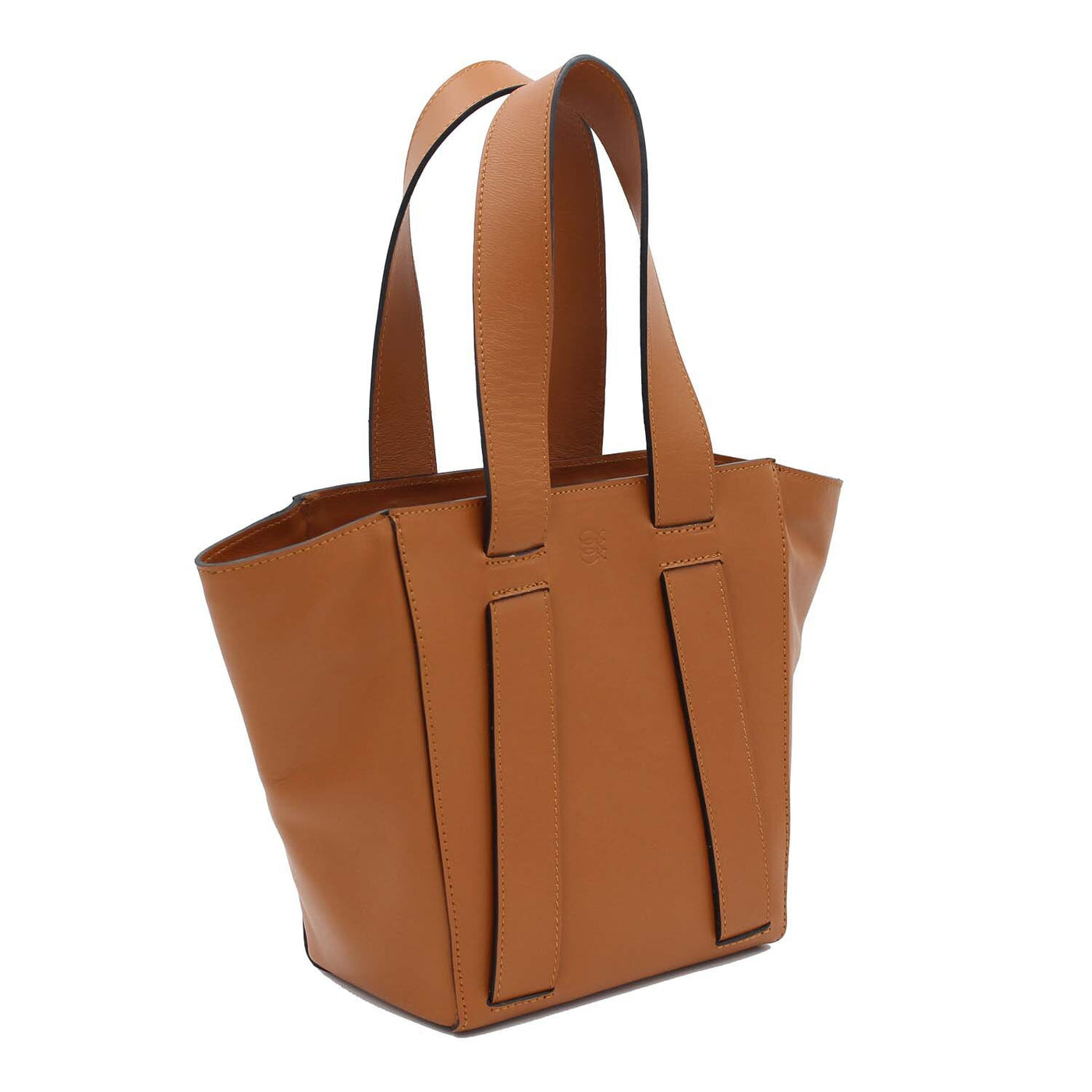 brown cabas phantom leather tote bag #color_camel