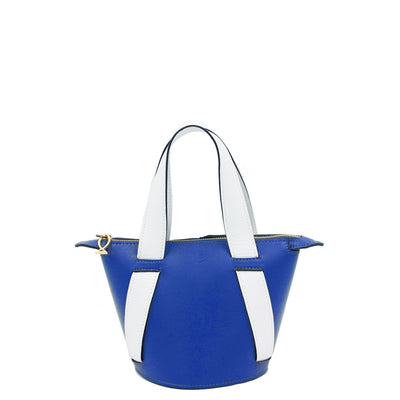 blue leather bucket bag #color_white-royal-blue