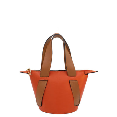 orange and brown leather bucket bag #color_camel-orange