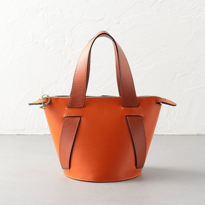 orange leather bucket bag #color_terracotta-orange