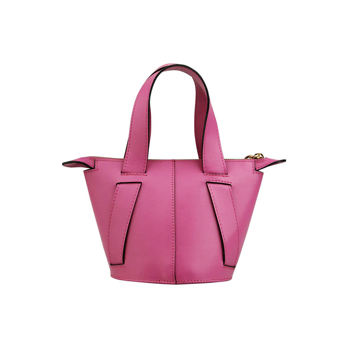 pink leather bucket bag #color_hot-pink