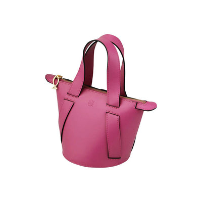 pink leather bucket bag #color_hot-pink