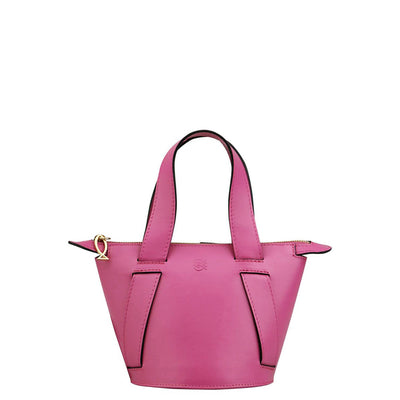 pink leather bucket bag #color_hot-pink