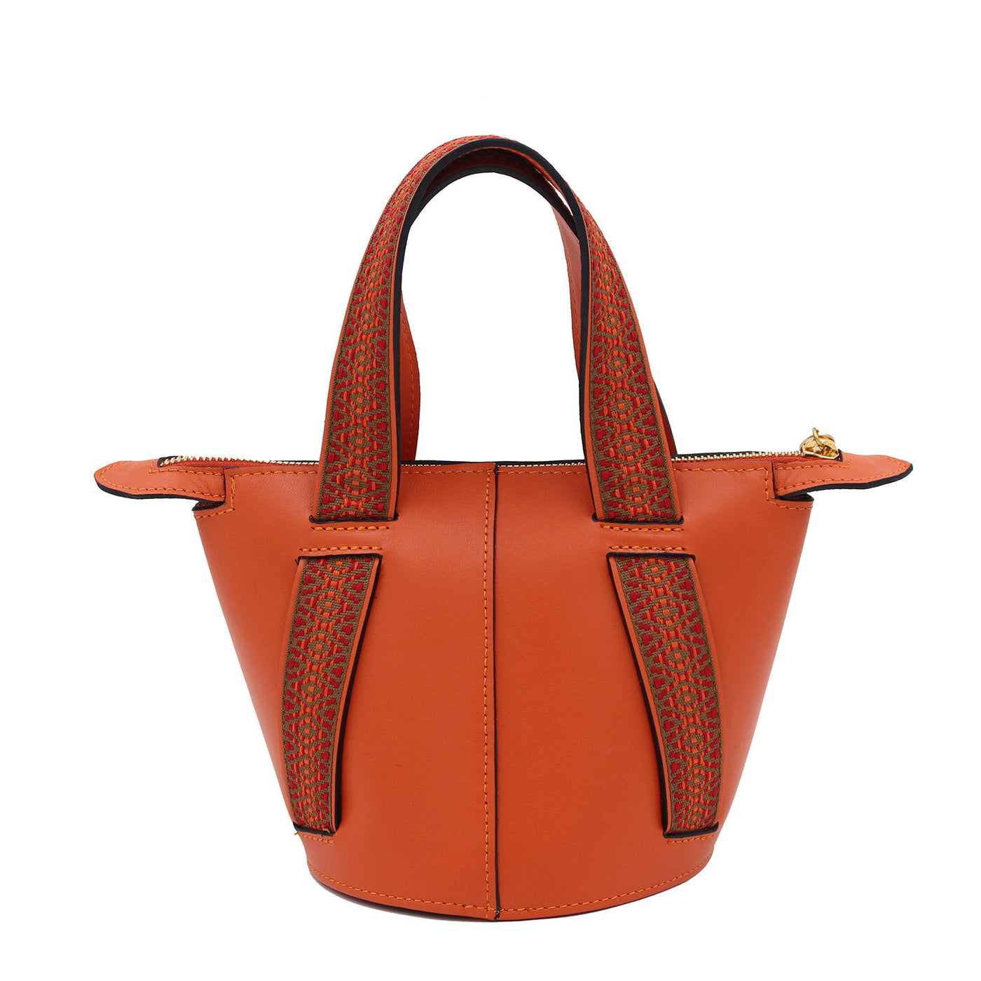orange leather bucket bag #color_orange