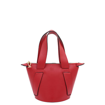 red leather bucket bag #color_red