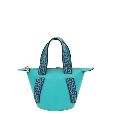 aqua leather bucket bag #color_aqua-boho