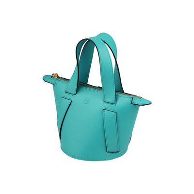 aqua leather bucket bag #color_aqua