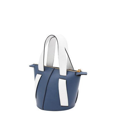 blue leather bucket bag #color_aegean-blue-white