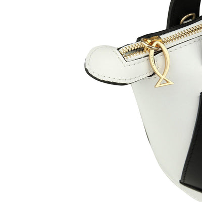 white leather bucket bag #color_white-black