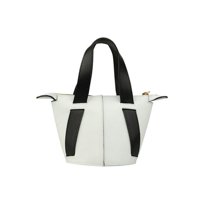 white leather bucket bag #color_white-black