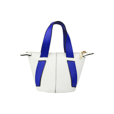 white and blue leather bucket bag #color_white-royal-blue