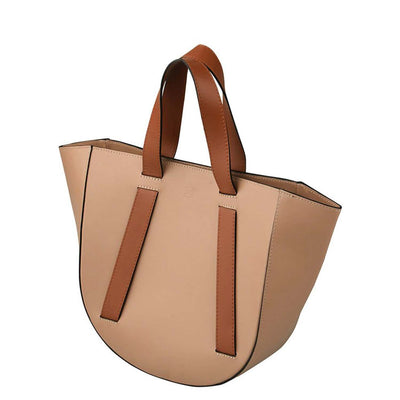 taupe leather tote bag #color_mocha-camel
