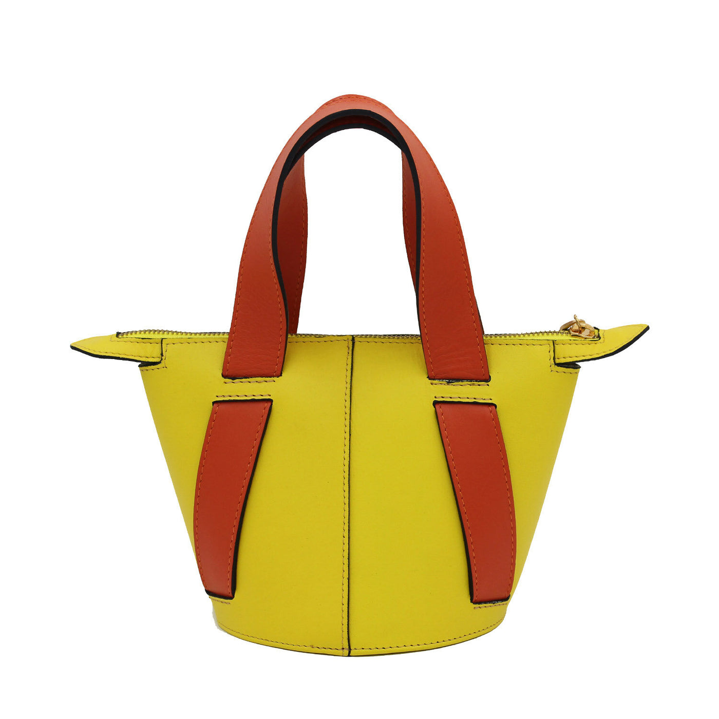 yellow leather bucket bag #color_yellow