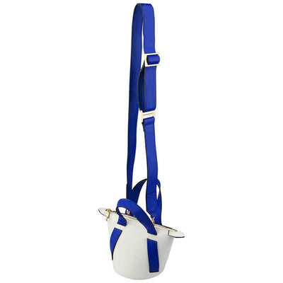 white and blue leather bucket bag #color_white-royal-blue
